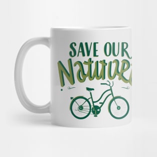 Save our Nature by cycling Mug